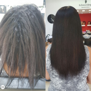 החלקת שיער משקמת לשיער פגום בעמקים
